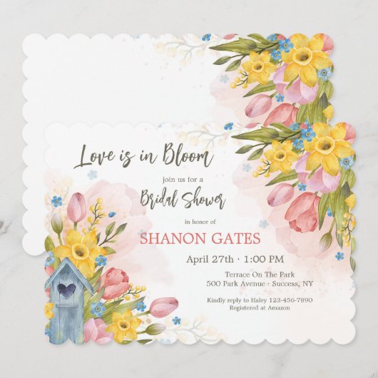 Lente in Bloom Kaart (Voorkant / Achterkant)