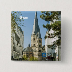 Lente in Bonn Vierkante Button 5,1 Cm