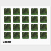 Lente in de Bossen 02 Vierkante Sticker (Vel)