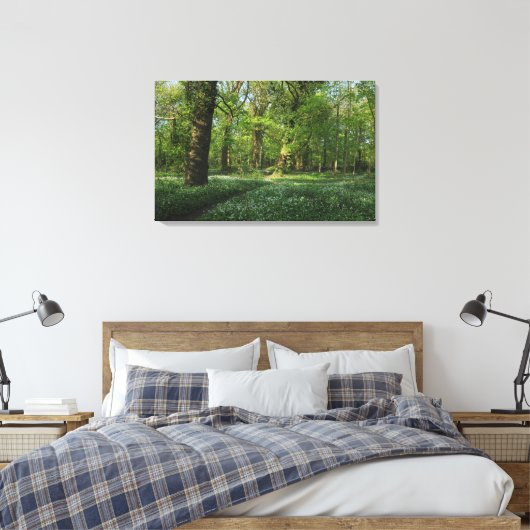 Lente in de Bossen, Bute Park, Cardiff Canvas Afdruk (Insitu (Slaapkamer))