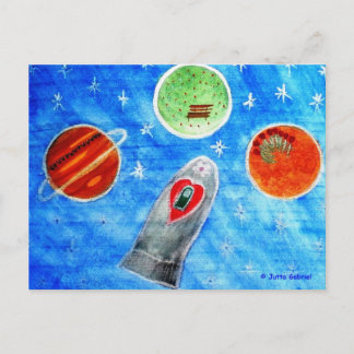 ...Lente In De Ruimte...kunst van Jutta Gabriel... Briefkaart