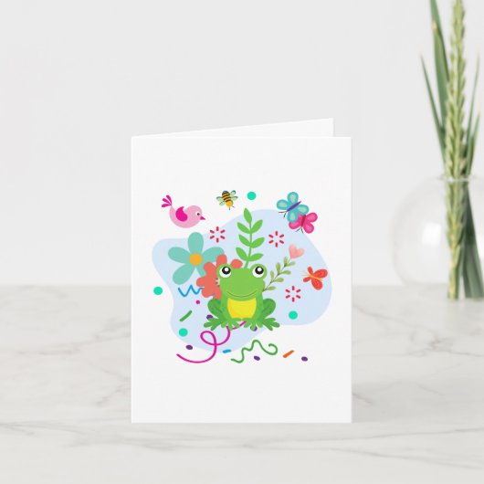 Lente in de tuin bedankkaart (Voorkant)