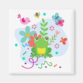 Lente in de tuin magneet