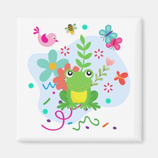 Lente in de tuin magneet (Voorkant)