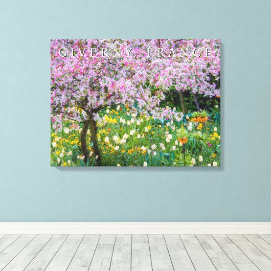 Lente in de tuin van Claude Monet Canvas Afdruk (Insitu (Houten vloer))