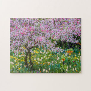 Lente in de tuin van Claude Monet Legpuzzel
