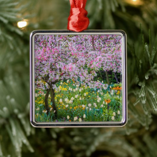 Lente in de tuin van Claude Monet Metalen Ornament (Boom)