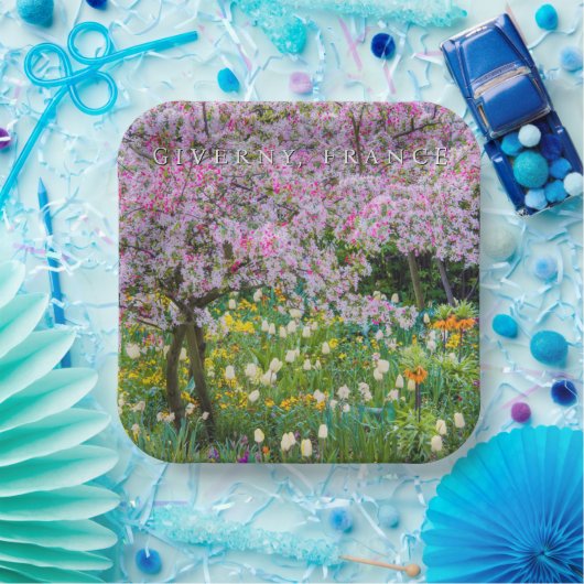 Lente in de tuin van Claude Monet Papieren Bordje (Feest)