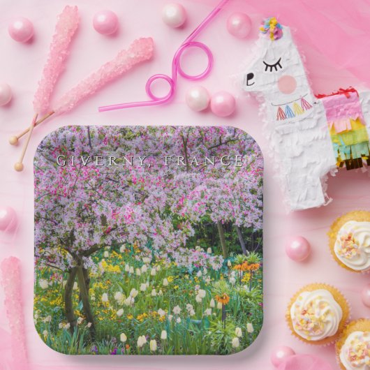 Lente in de tuin van Claude Monet Papieren Bordje (Feest)