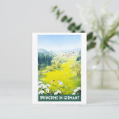  Lente in Duitsland Reisposter Briefkaart (Staand voorkant)