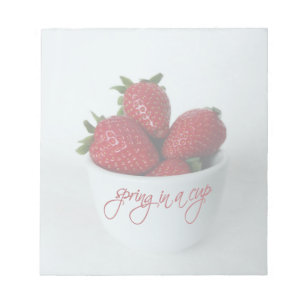 lente in een beker notitieblok