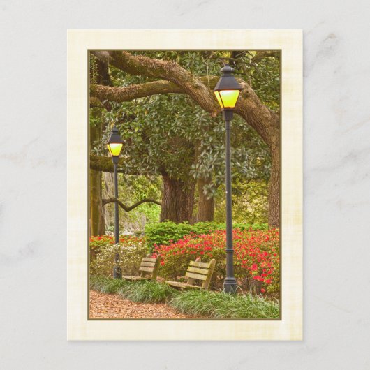 Lente in Forsyth Park - Savannah, GA Briefkaart (Voorkant)