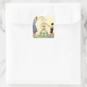 Lente in Frankrijk Art Deco Stickers (Tas)