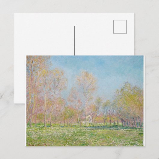 Lente in Giverny door Claude Monet Briefkaart (Voorkant / Achterkant)