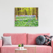Lente in het blauw bos canvas afdruk (Insitu (Woonkamer))
