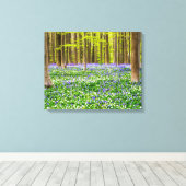 Lente in het blauw bos canvas afdruk (Insitu (Houten vloer))