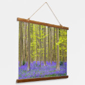 Lente in het blauw bos hangend wandkleed