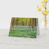 Lente in het blauw bos kaart (Gele Bloem)