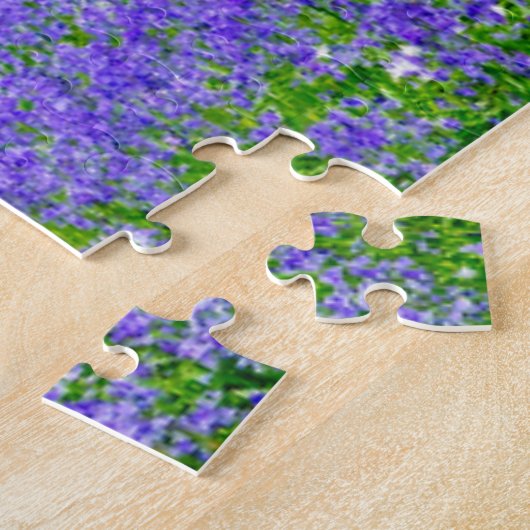 Lente in het blauw bos legpuzzel (Zijkant)