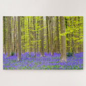 Lente in het blauw bos legpuzzel (Horizontaal)