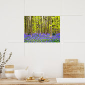 Lente in het blauw bos poster (Keuken)