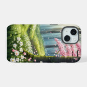 Lente in het bos  iPhone 15 case (Achterkant horizontaal)