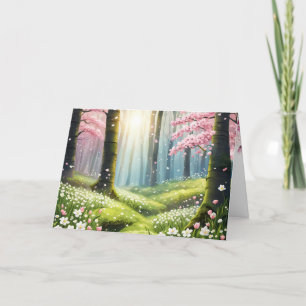 Lente in het bos Verjaardag Kaart