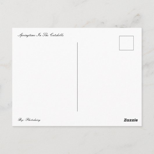 Lente in het Catskills Briefkaart (Achterkant)