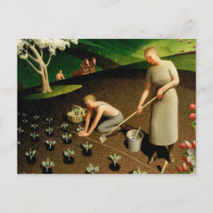 Lente in het land, 1941 door Grant Wood Briefkaart
