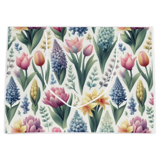 Lente in het paasfeest groot cadeauzakje (Voorkant)
