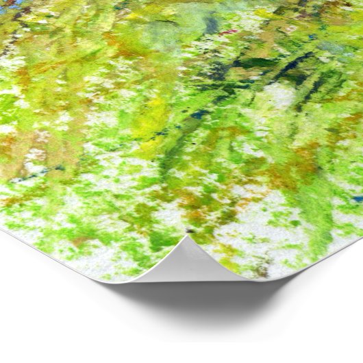 Lente in het West Park, Long Eaton (druk) Poster (Hoek)