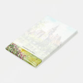 Lente in kleine stad op de rivier post-it® notes (Schuin)
