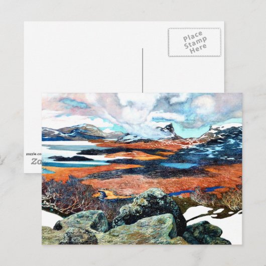 Lente in Lapland, kunstschilderij Briefkaart (Voorkant / Achterkant)