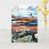 Lente in Lapland, kunstschilderij Kaart (Gele Bloem)