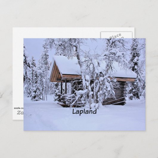 Lente in Lapland, schilderij in fijnere stijl, Briefkaart (Voorkant / Achterkant)