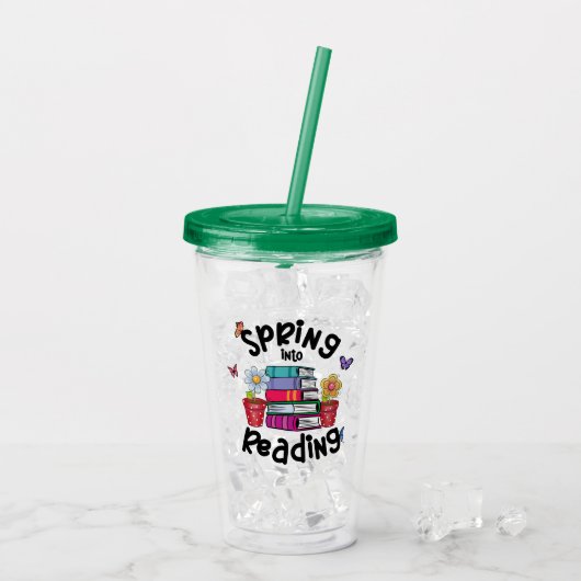 Lente in lezen acryl drinkbeker (Achterkant ijs)