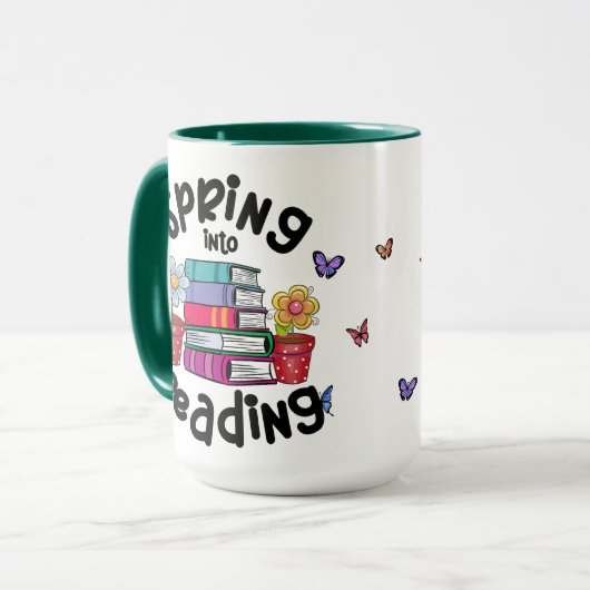 Lente in lezen mok (Voorkant links)