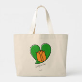 Lente in liefde - Oranje Tulpen Grote Tote Bag (Achterkant)