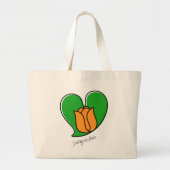 Lente in liefde - Oranje Tulpen Grote Tote Bag (Voorkant)