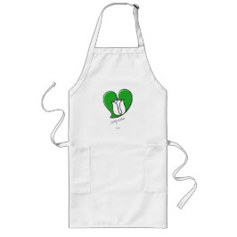 Lente in liefde - Witte Tulpen Long Apron Lang Schort
