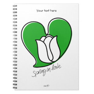Lente in liefde - Witte Tulpen Notitieboek