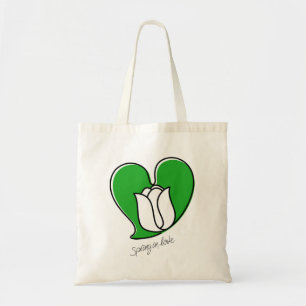 Lente in liefde - Witte Tulpen Tote Bag