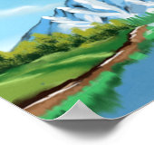 Lente in natuur kunst poster (Hoek)