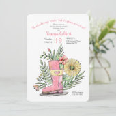 Lente in onze Heart Birthday Party Kaart (Staand voorkant)