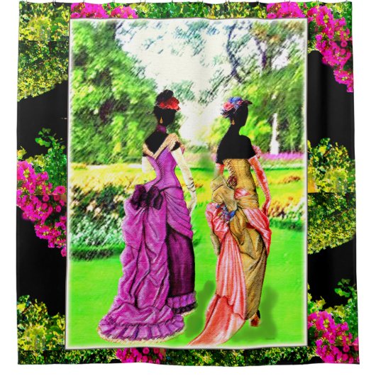 Lente in Parijs 1872 Douchegordijn (Voorkant)