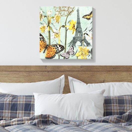  lente in Parijs gespannen canvas (Insitu (Slaapkamer))