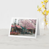 Lente in Parijs Gevouwen blanco Wenskaart Kaart (Gele Bloem)