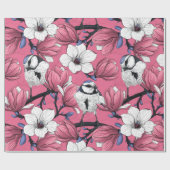 Lente in roze cadeaupapier (Vlak)