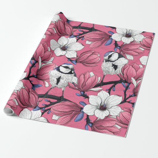 Lente in roze cadeaupapier (Uitgerold)