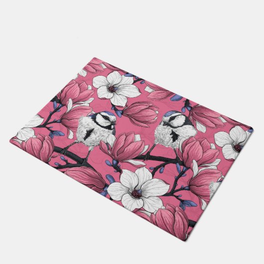 Lente in roze deurmat (Schuin)